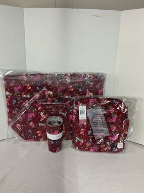 Vera Bradley HolidayHounds Set: Tumbler, Tote bag, Lunch Crossbody